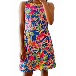 J. Crew Floral Print Sleeveless Dress Colorful Tropical‎ Summer Size 2